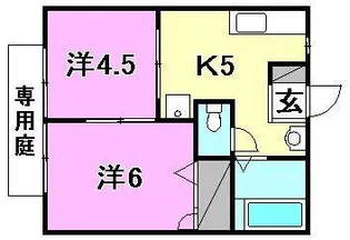 コーポ リーナ【102号室】の間取り
