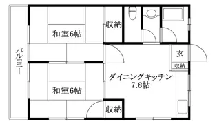 コーポさつき【201号室】の間取り