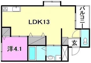 メゾンさくら【201号室】の間取り