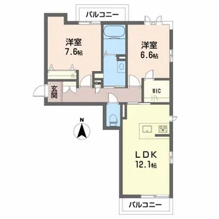 BLOOM STAGE 天山【301号室】の間取り