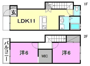 カーサ土居田【2号室】の間取り