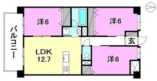 ブリリアントコート松末【401号室】の間取り