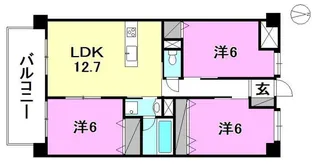 ブリリアントコート松末【503号室】の間取り