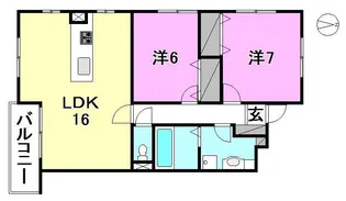 HERO【103号室】の間取り