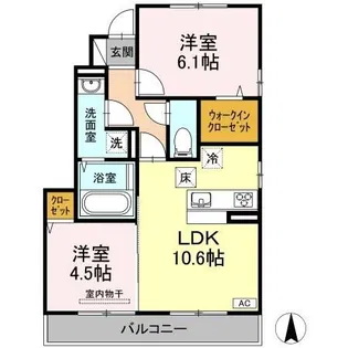 イノセント ブルーム【101号室】の間取り