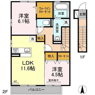 イノセント ブルーム【203号室】の間取り