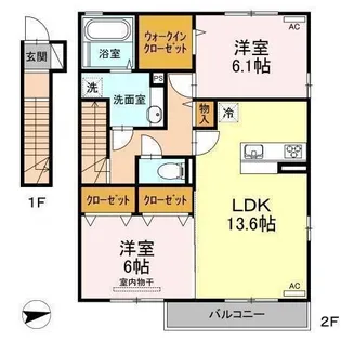 A&M朝生田 A棟【201号室】の間取り