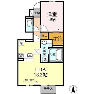 セジュール ル ヴァン【103号室】の間取り