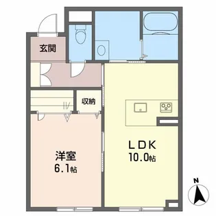 エスパルク レジデンス【102号室】の間取り