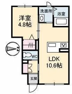 フェリシード ピュ【102号室】の間取り