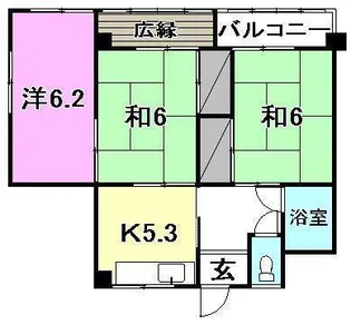 伊予鉄古町ビル【307号室】の間取り