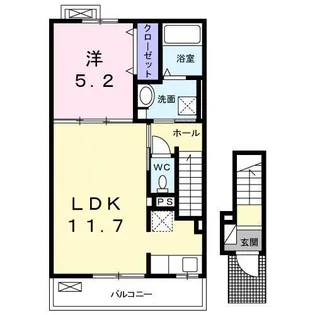 パルボナール【203号室】の間取り