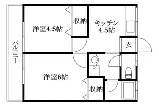 2Kの間取り画像