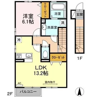 セントレMK【205号室】の間取り