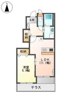 シダーフォレスト【102号室】の間取り