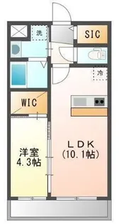 ソンリッサ 小坂【202号室】の間取り