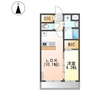 ソンリッサ 小坂【208号室】の間取り