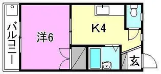 コーポ麻生【202号室】の間取り