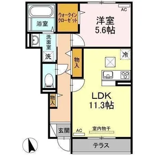 マルカート【103号室】の間取り