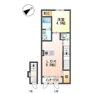 ルミナス立花【203号室】の間取り