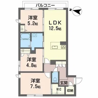 エイミール来住【201号室】の間取り