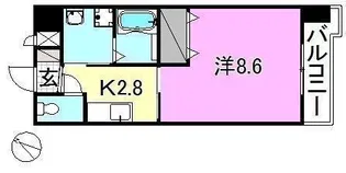 ミモザヒルズ錦町【202号室】の間取り