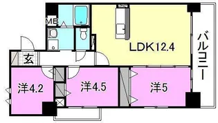 GARIREO CITY TERRACE【704号室】の間取り