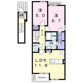 ミルネハイツ5【201号室】の間取り