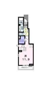 ミルト松前2−1【106号室】の間取り