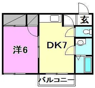 メゾンクレセント【203号室】の間取り