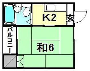 コーポ第一・第二此花【2-205号室】の間取り