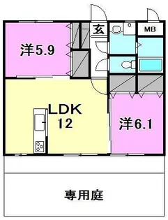 アベリア【102号室】の間取り