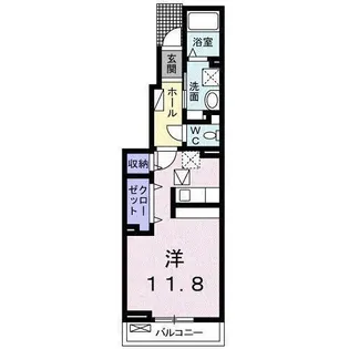 1Rの間取り画像