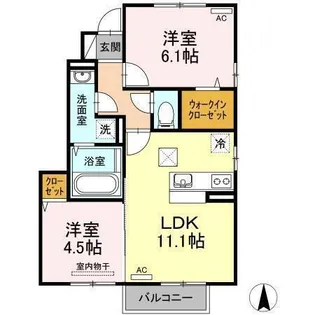 メゾン ネオリヴェール A棟【101号室】の間取り