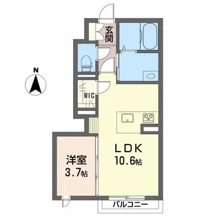 FORENA 天山【102号室】の間取り