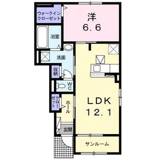 ノーブルハウス南方 B【103号室】の間取り