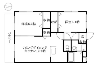 サンハイツカミーリャ【101号室】の間取り