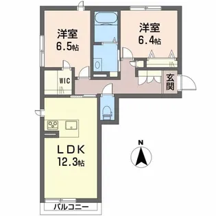レフィナード桑原【105号室】の間取り