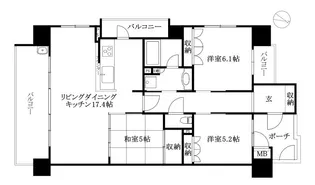 サーパス竹原南【701号室】の間取り