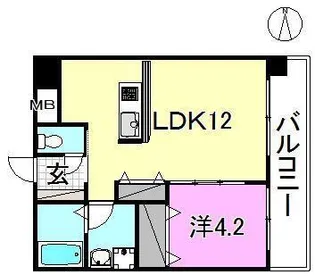 クオリスタ桑原【207号室】の間取り