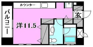 QUINZE LIEU【101号室】の間取り
