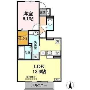 クレール穂【103号室】の間取り