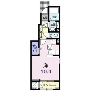 サニーハウスY K【101号室】の間取り