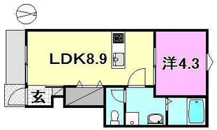 ヴェルグレーヴィア北条中央プレミアム【103号室】の間取り