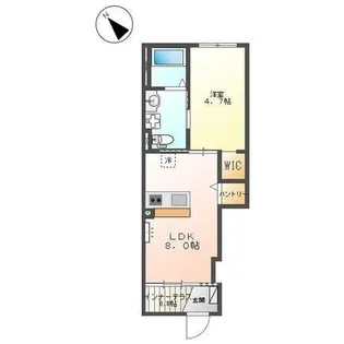 ボンヌール リガシー【101号室】の間取り