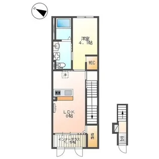 ボンヌール リガシー【201号室】の間取り