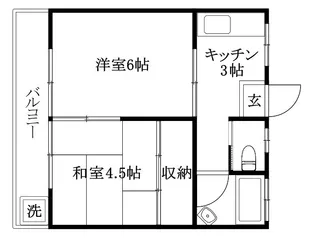メゾン・ド・ルーン横河原【201号室】の間取り