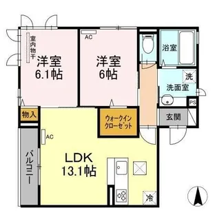 レジデンスSUMIHOU【105号室】の間取り