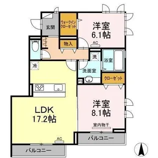 レジデンスSUMIHOU【301号室】の間取り