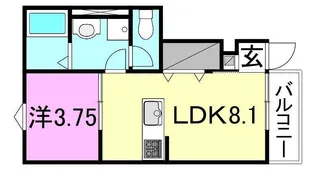 Casa Pacifica ParkSide West【102号室】の間取り